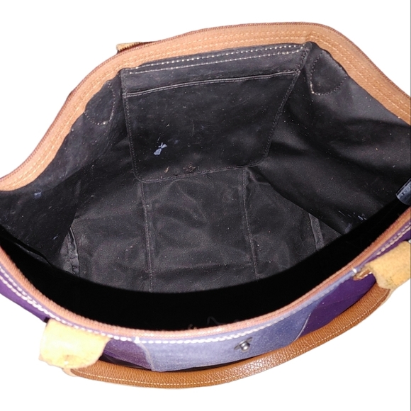 Longchamp Small Purple & Navy Shoulder Tote Bag - Picture 5 of 16